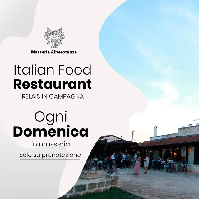 Scopri l'incanto dei nostri pranzi e cene domenicali alla Masseria Alberotanza, a Conversano in provincia di Bari. Menu alla carta e menu degustazione a prezzo fisso, tutto compreso!#agriturismo #ristorante #dovemangiare #bari #agriturismipuglia #pranzoinmasseria #ristoranteconversano #ristoranteprovinciadibari #mangiare